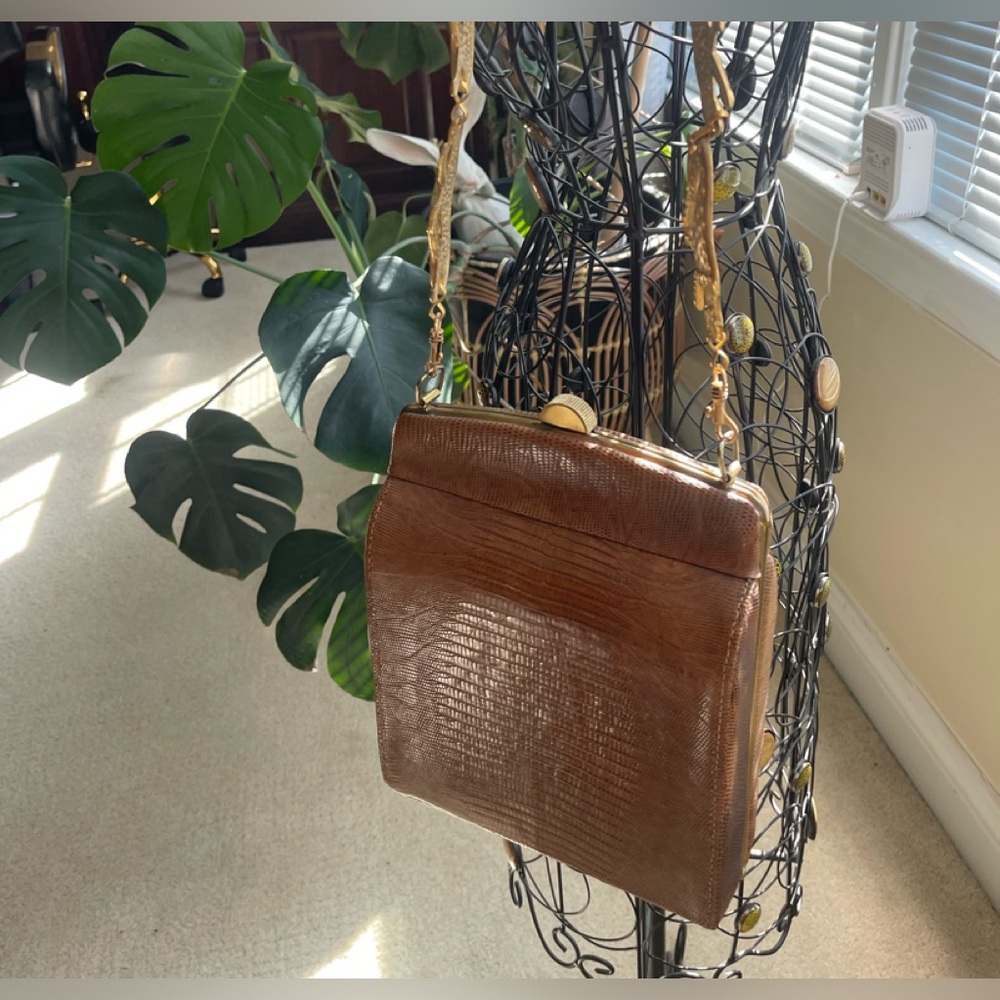 Vintage Brown Leather Handbag